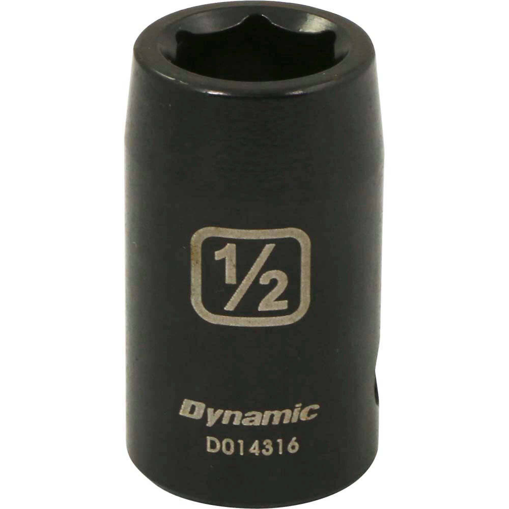 Dynamic Tools 1/2" Drive 6 Point SAE, 1/2" Standard Length, Impact Socket
